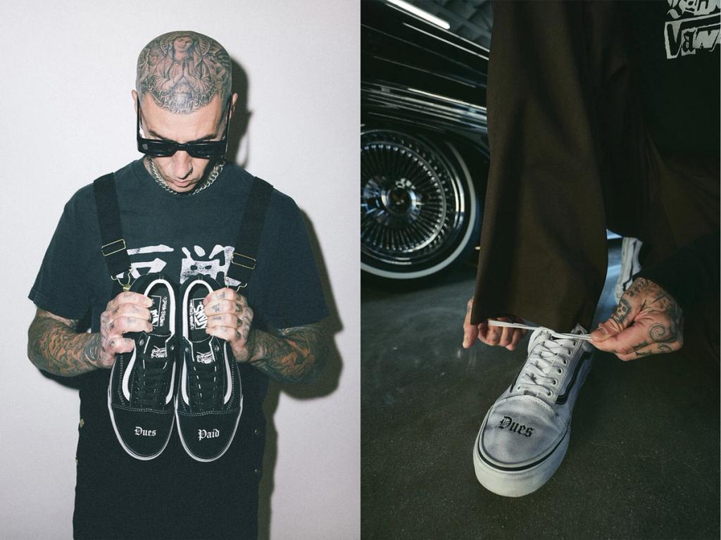 Travis Barker x Vans Old Skool collaboration sneaker in refined colorway