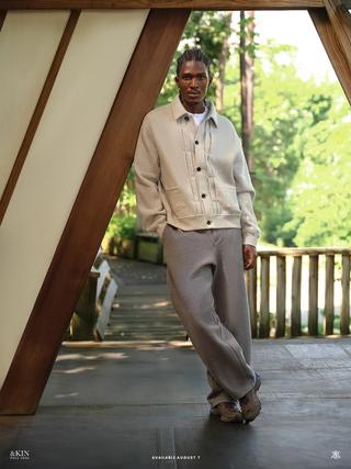 Campaign images from Kith's &Kin Fall 2026 Collection, which includes two pairs of the Kith x Salomon XT-EVO.