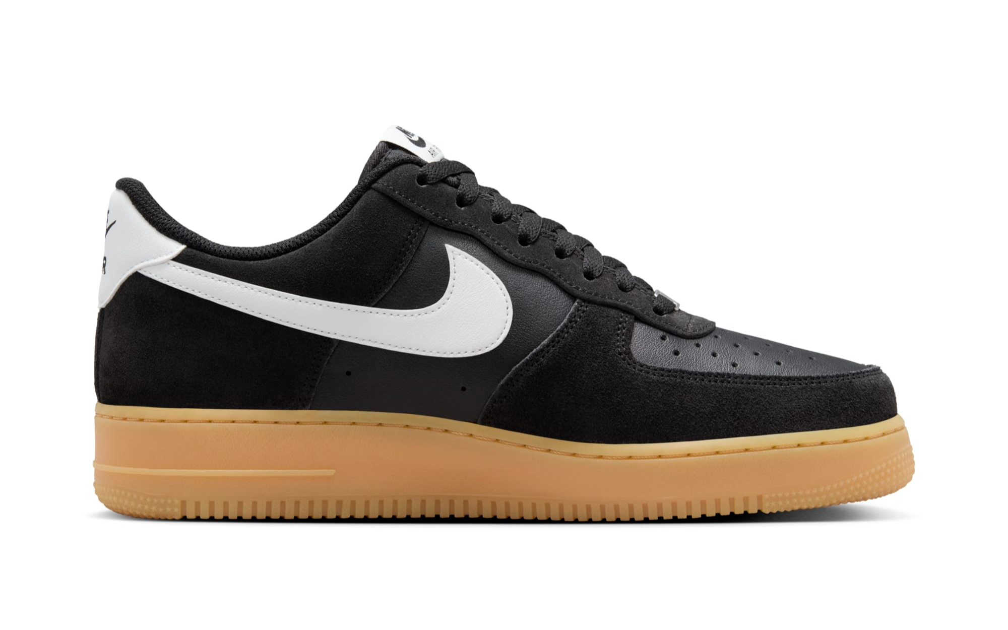 Black suede gum bottom air force 1 hotsell