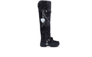 Crocs Classic Unfurgettable Leopard Knee High Boot.