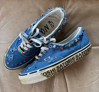 Unrelease blue Satoshi Nakamoto x Vans Era 95 Gems collab. Photo via Complex.