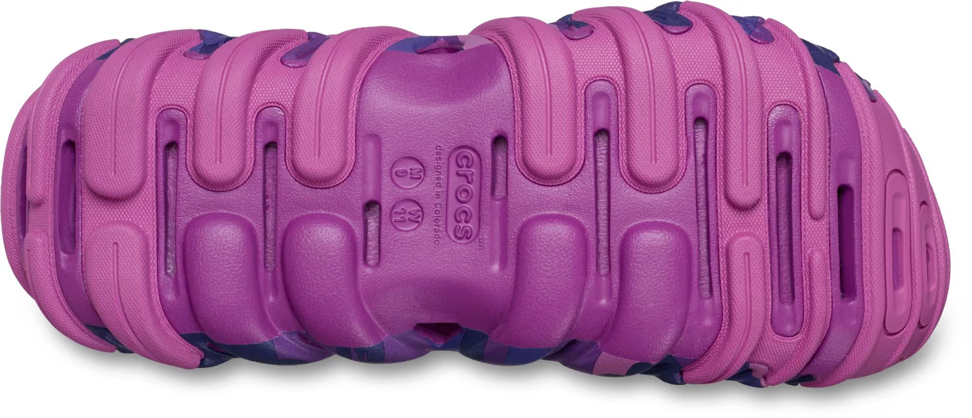 BAPE®︎ x Crocs Echo Clog "Purple Camo" (SKU: 213140-5BV).