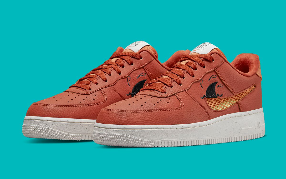 Nike air force 1 cheap orange tick