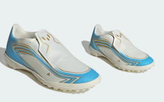 Lionel Messi x adidas F50 "El Último Tango" League Turf Shoes in Men's & Kid's sizing (SKU: IH1903, KK1372). Photos via adidas.