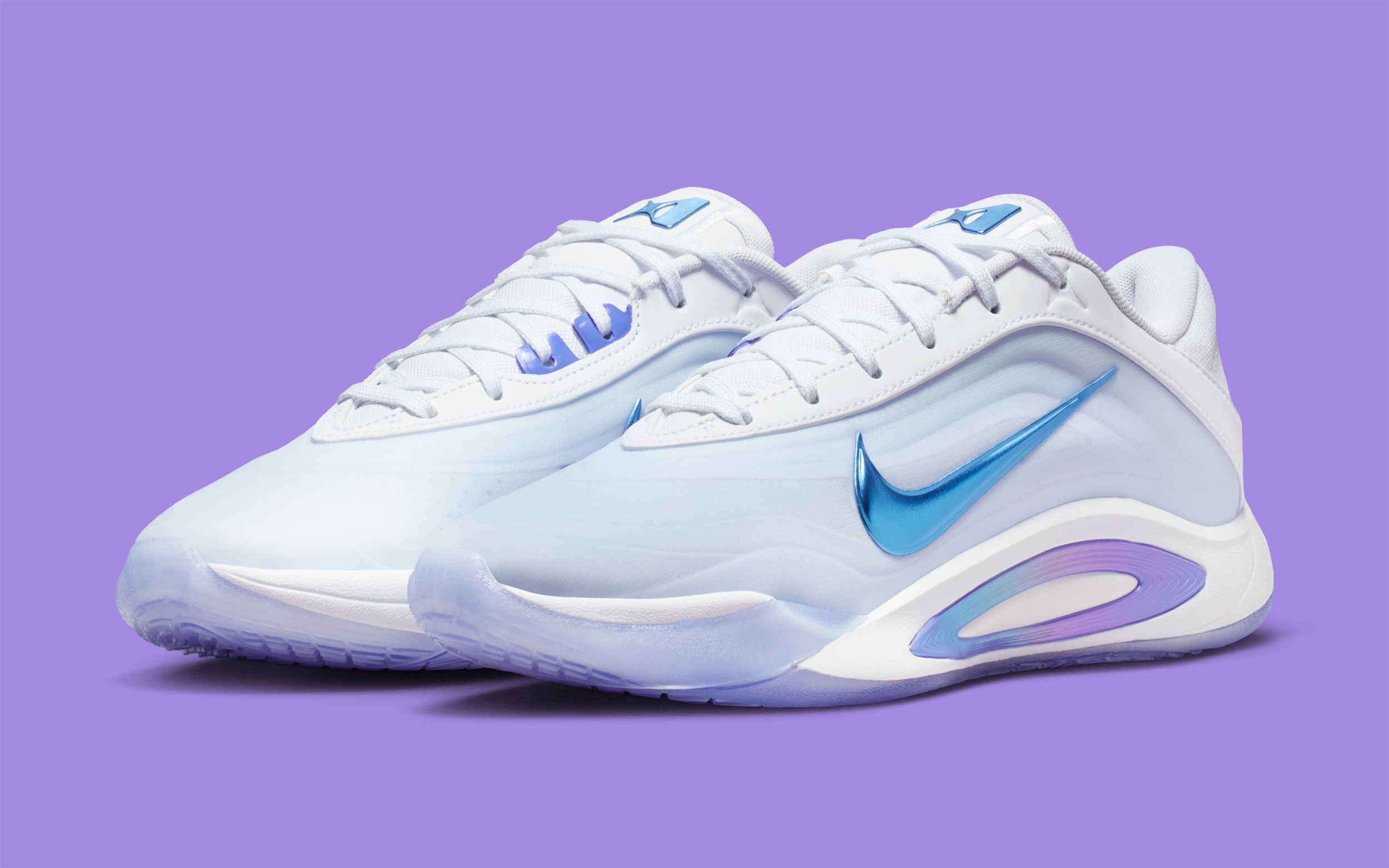 white blue and purple nikes