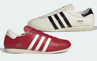 Adidas Paris in red and white color schemes.