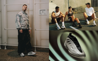 Arsenal's Gabriel Martinelli wearing the adidas AdiSTAR Control 5; runners wearing the Adizero Evo SL; Harden Vol. 10 "Imma Be A Star" basketball shoe.