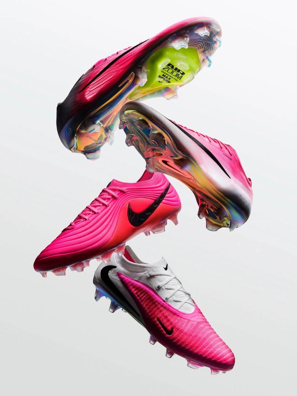 Nike Mercurial Pink Breakout football boot pack in pink and white colorway