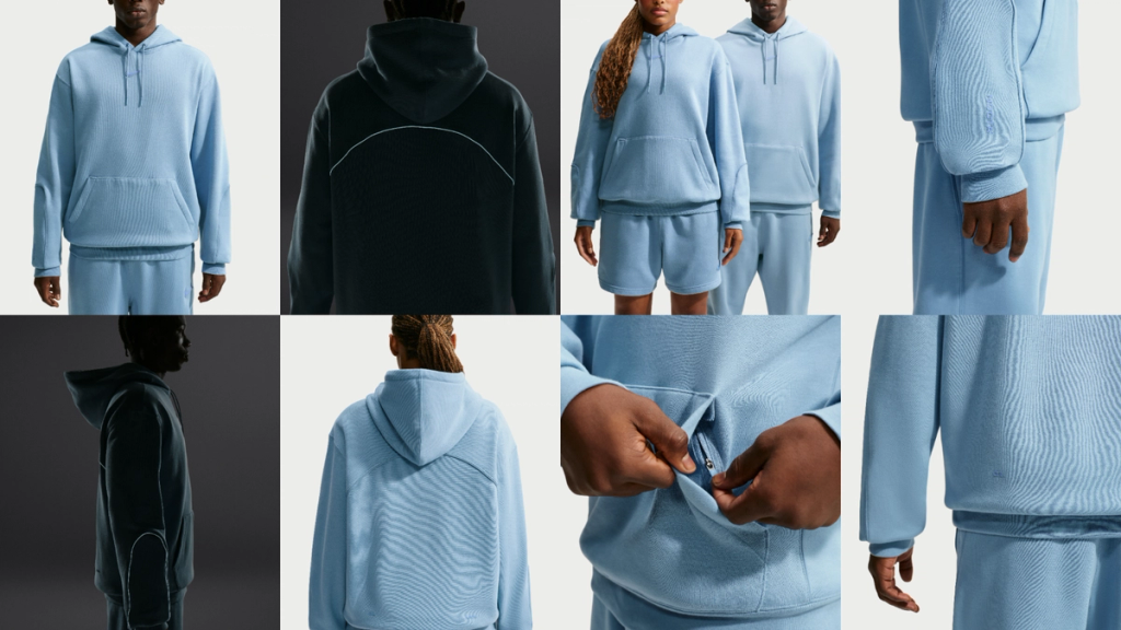 NOCTA Polar Blue collection sneaker in icy blue colorway showcasing minimalist design aesthetic