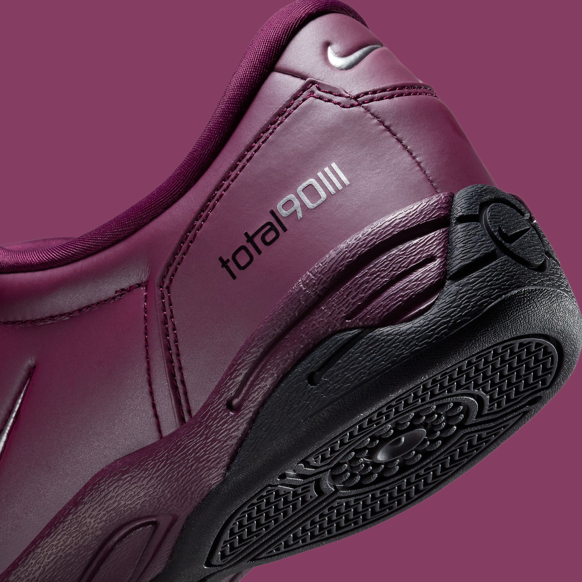 【Nike】 Total 90 III Bordeaux and llic Silver Nike Total 90 III - Bordeaux / Metallic Silver / Black – Kith