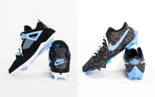 Air Jordan 4 & Air Jordan 1 Low OG U.S. football cleats for UCLA Football.