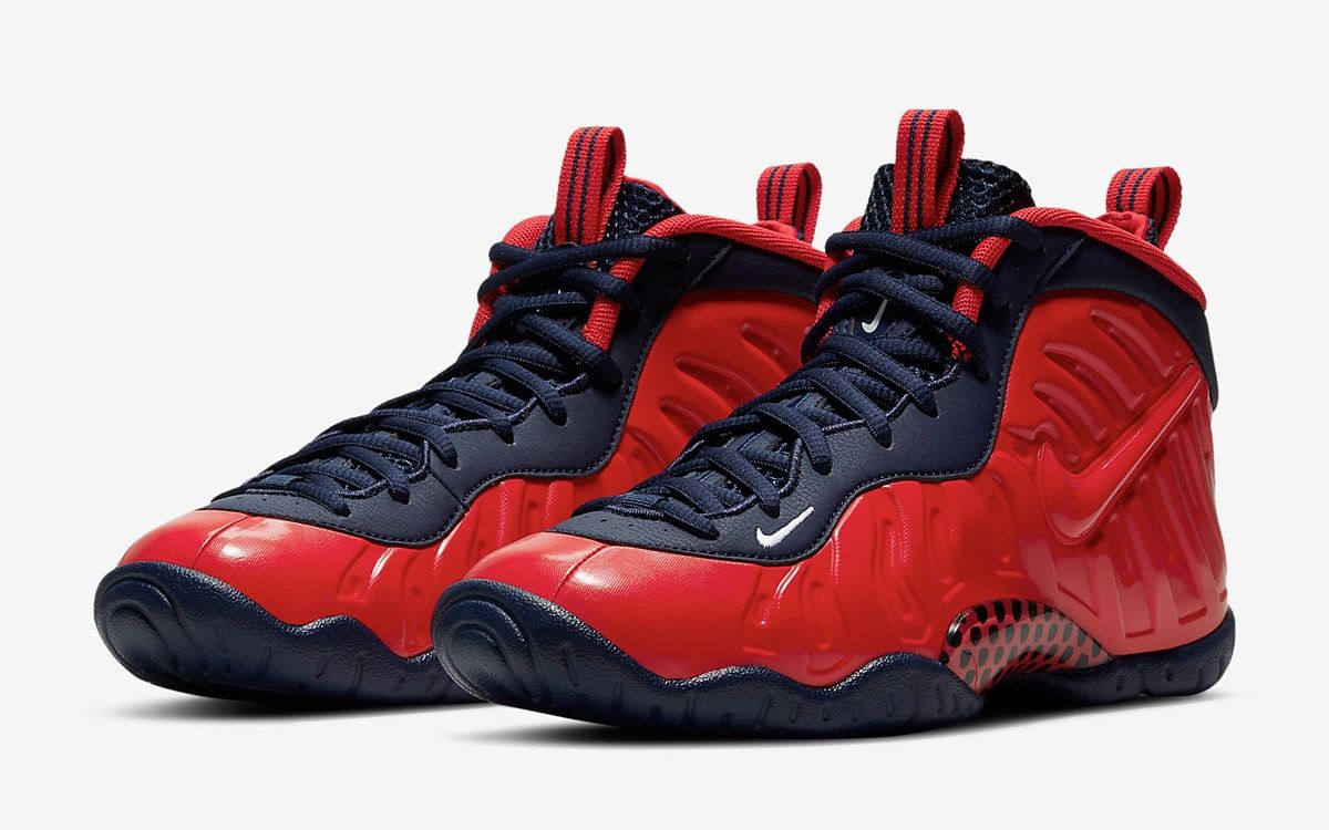 Nike foamposite red and clearance blue