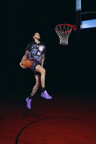 LaMelo Ball wearing his PUMA MB.06 "Shooting Star" basketball shoe. Photo via PUMA.
