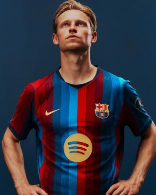 Frenkie de Jong for FC Barcelona 26/27 Home Jersey. Photo via FC Barcelona.