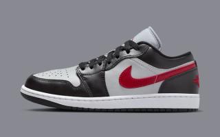 The Air Jordan 1 Low Goes Greyscale — With a Flash of Red