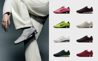 Nine different pairs of the Women's Nike Shox Z silhouette.