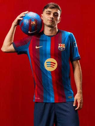 Pedri for FC Barcelona 26/27 Home Jersey. Photo via FC Barcelona.