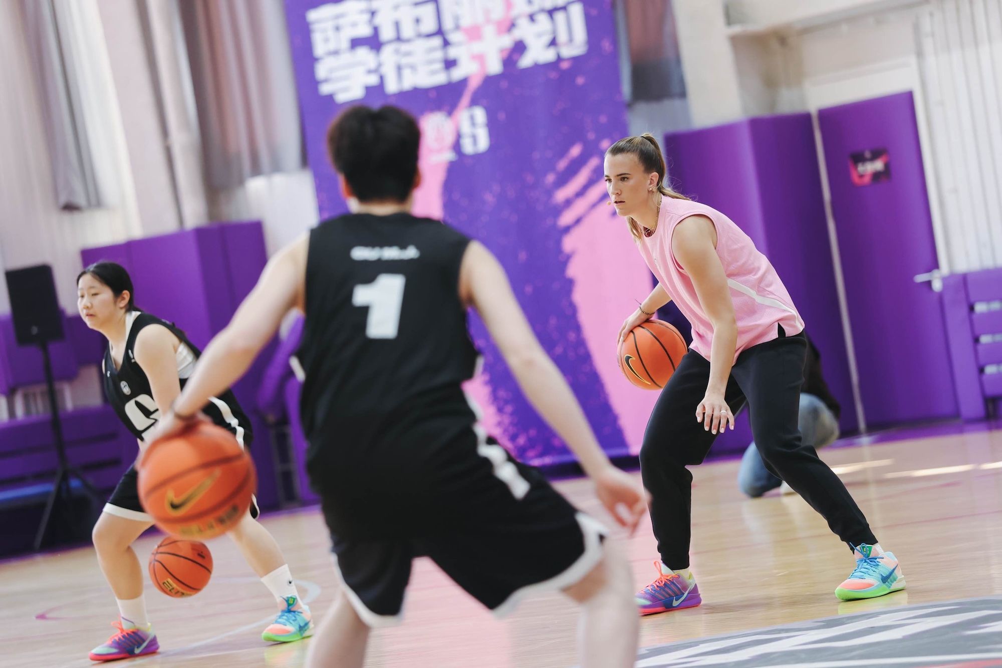 Sabrina Ionescu wearing her Nike Basketball Signature Collection. Photo via Nike.