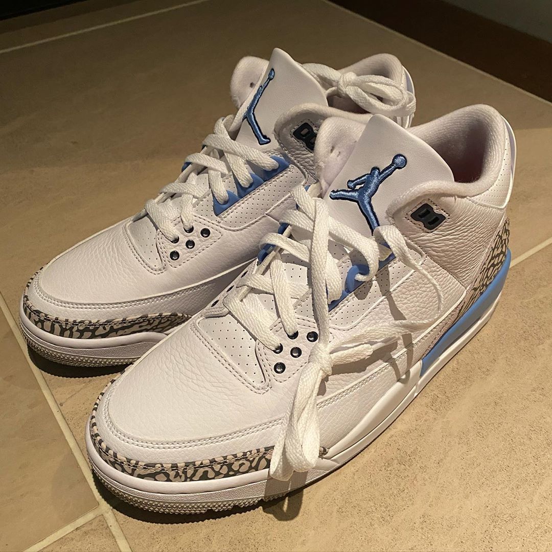 Jordan 3 retro unc 2020 grade school sale