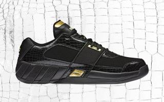 adidas Gil Zero Returns in Black and Gold Croc Skin