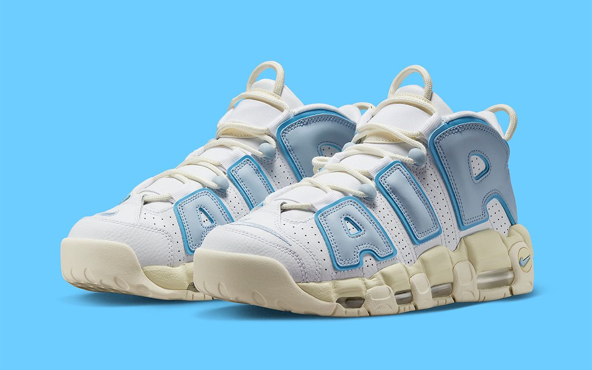 The Nike Air More Uptempo Surfaces in White, Blue and Sail | House 