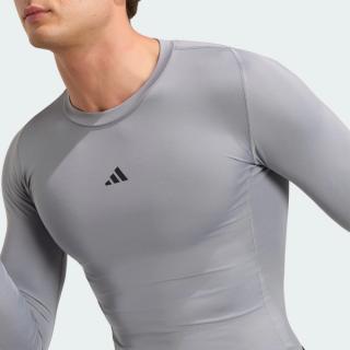 Men's adidas TECHFIT COMPRESSION TRAINING LONG-SLEEVE TEE "Grey" (SKU: KR2421). Photo via adidas.