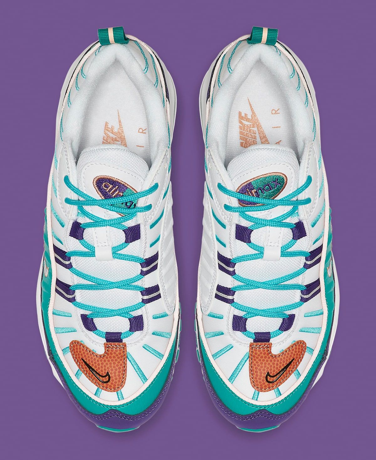 Charlotte Hornets Air Max 98 Court Purple Hot Hornet Air Max 98