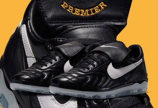Nike Cryoshot inspired by 1994's Tiempo Premier OG football boots in black & white.