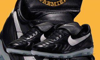 Nike Cryoshot inspired by 1994's Tiempo Premier OG football boots in black & white.