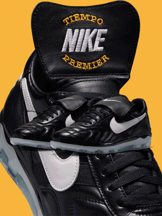 Nike Cryoshot inspired by 1994's Tiempo Premier OG football boots in black & white.