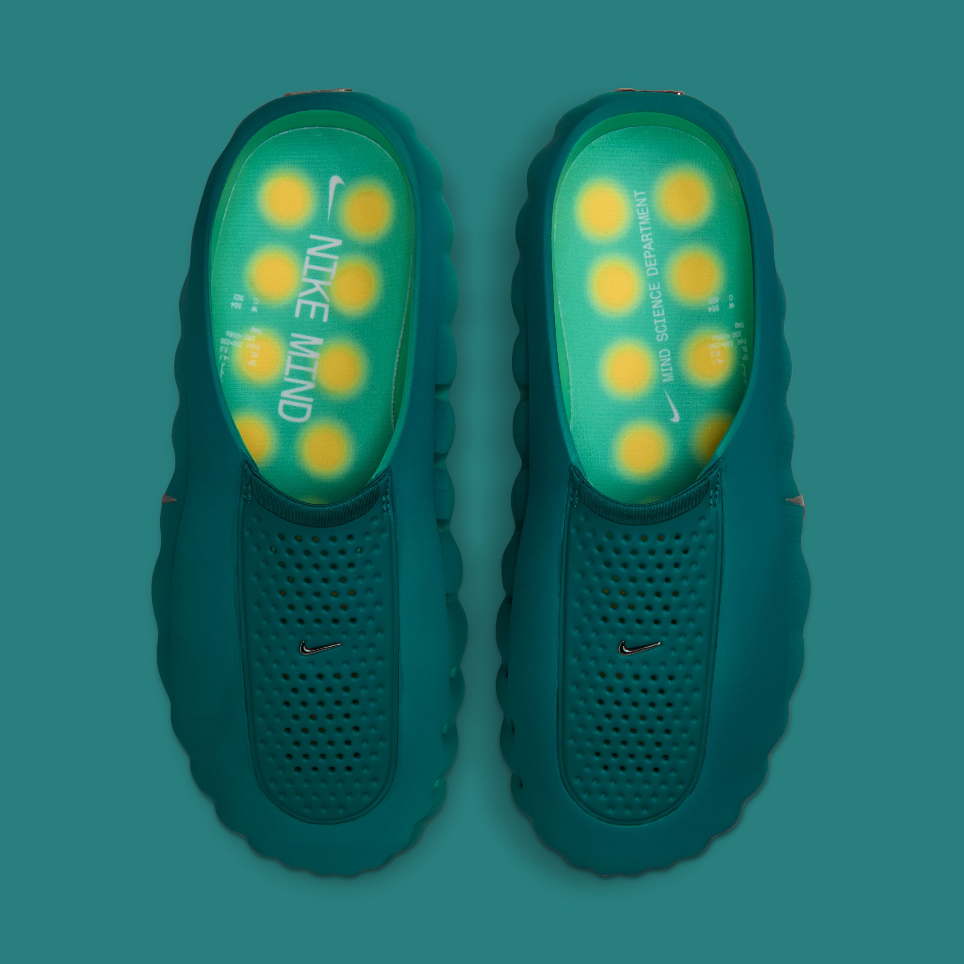 靴 Nike Mind 001 Mules \"Geode Teal\" 28cm Nike Men's Mind 001 Geode Teal / Light Menta / Canary / Chrome Mules