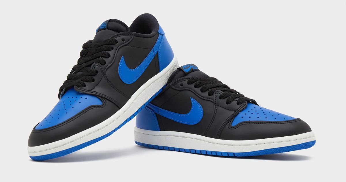 Jordan 1 Retro High ROYAL TOE BRAND NEW UK 7 Blue Black Trainers 