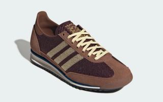 Women's adidas SL 72 Rhinestone "Preloved Brown" (SKU: KJ2425). Photo via adidas.