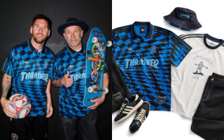 Thrasher x adidas Football & Skateboarding collection inspired by the Argentina national football team, as worn by Lionel Messi & Mark "Gonz" Gonzales.