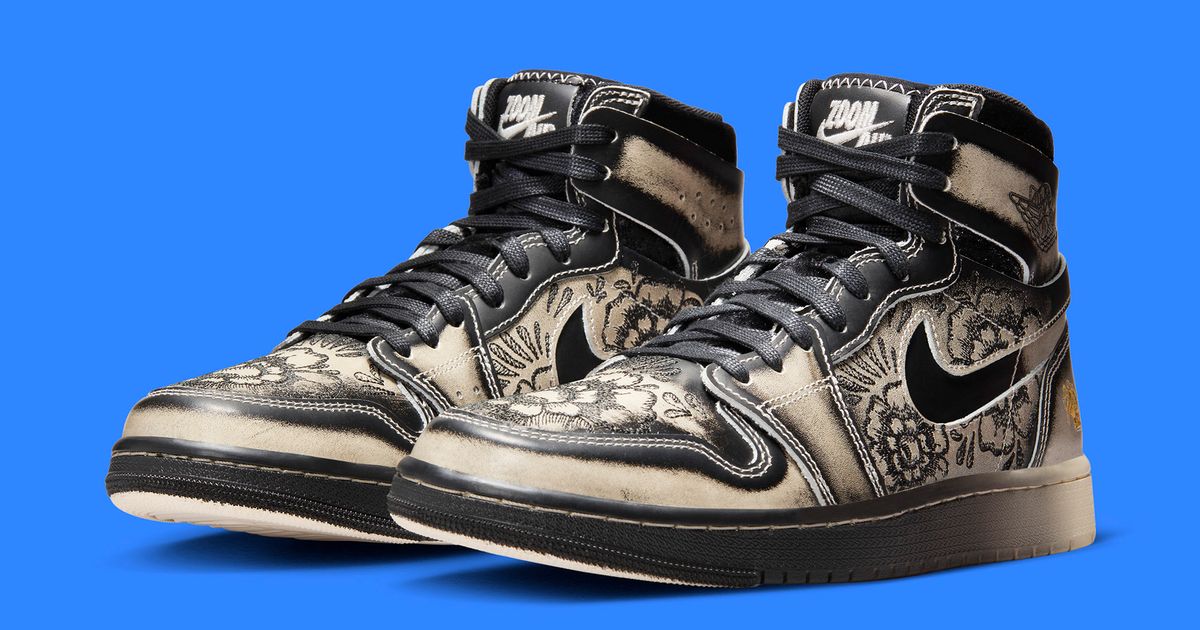 dia de los muertos jordan 1 on feet