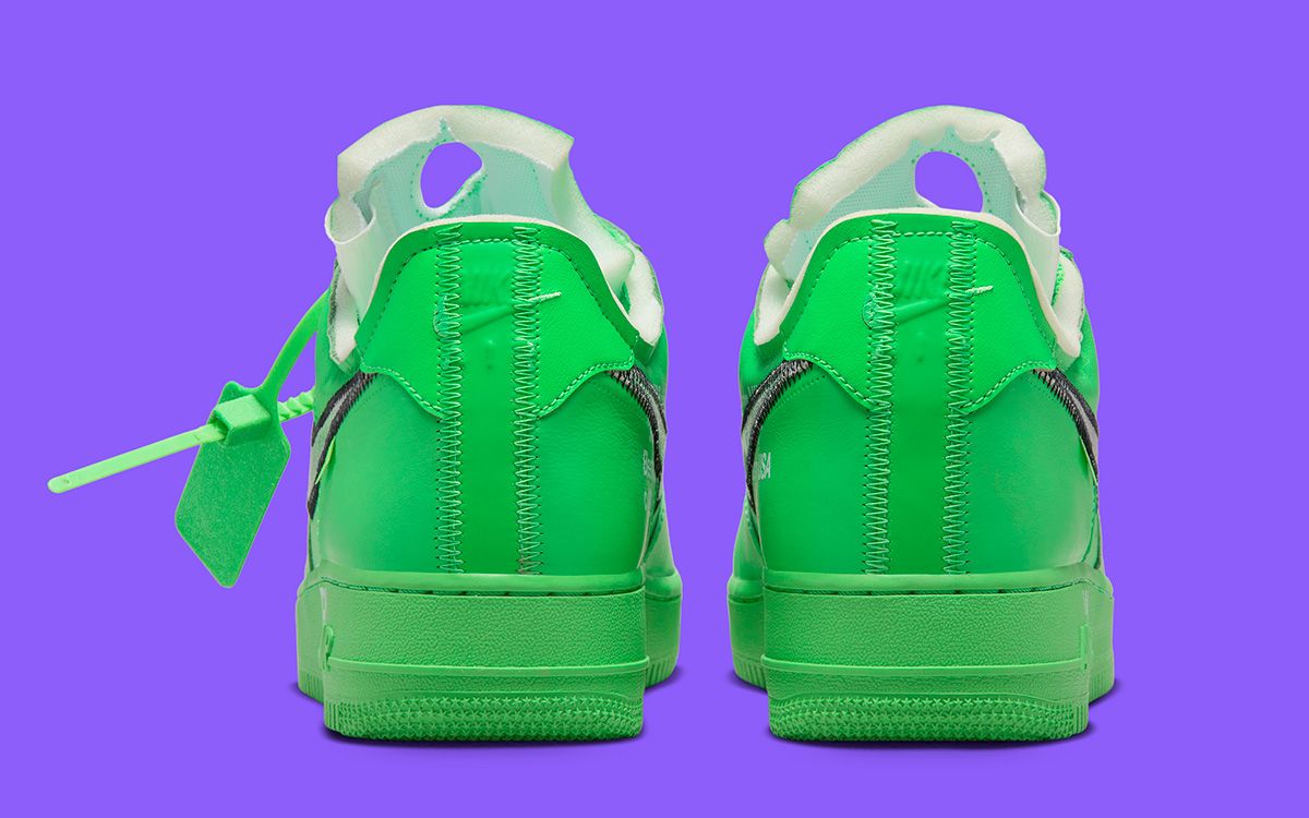 Off White X Air Force 1 Low 'Brooklyn' - Nike - DX1419 300 - light green  spark