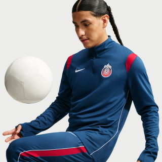 Chivas de Guadalajara Nike Football Strike Long-Sleeve Top "Brave Blue" (SKU: IU7730-477). Photo via Nike.