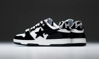A Bathing Ape Pairs Patent Leather and Classic Colors on Two SK8 STA Sneakers