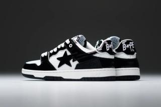 A Bathing Ape Pairs Patent Leather and Classic Colors on Two SK8 STA Sneakers