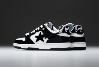 A Bathing Ape Pairs Patent Leather and Classic Colors on Two SK8 STA Sneakers