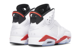 Men's Air Jordan 6 OG "White Infrared" 2026 Retro. Photo via Foot Locker.