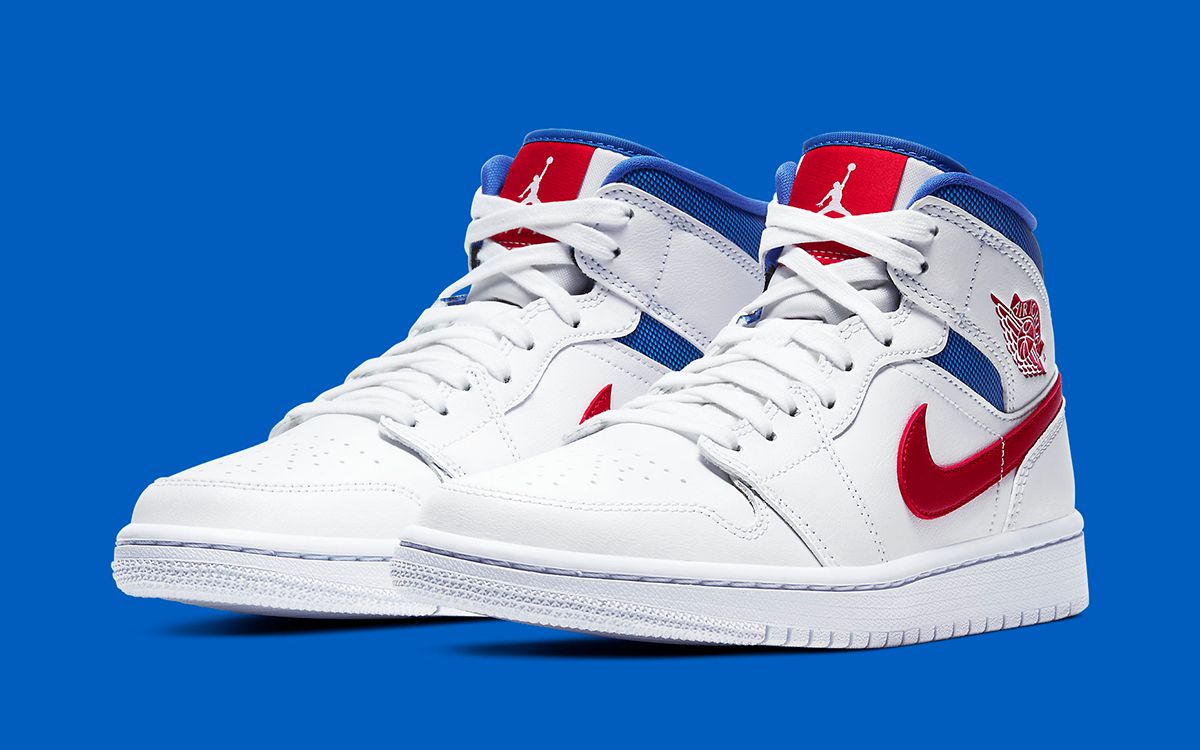 Jordan 1 mid blue clearance and red