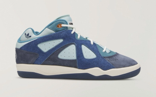 Bad Bunny x adidas BadBo 1.0 sneaker in a "Night Navy/Night Indigo" color scheme.
