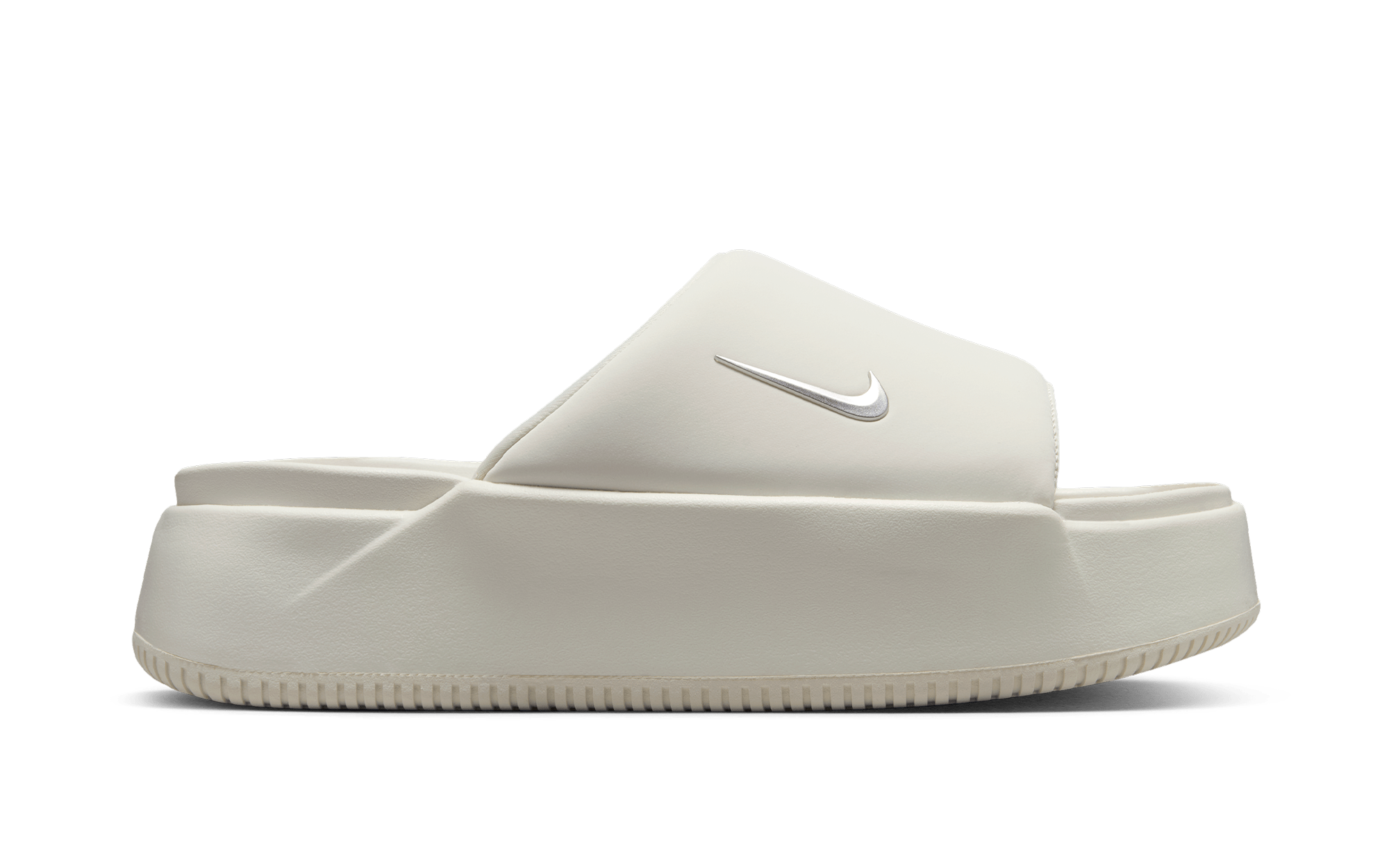 The Nike Calm Elevation Slide Appears in “Sail/Silver” | House of
