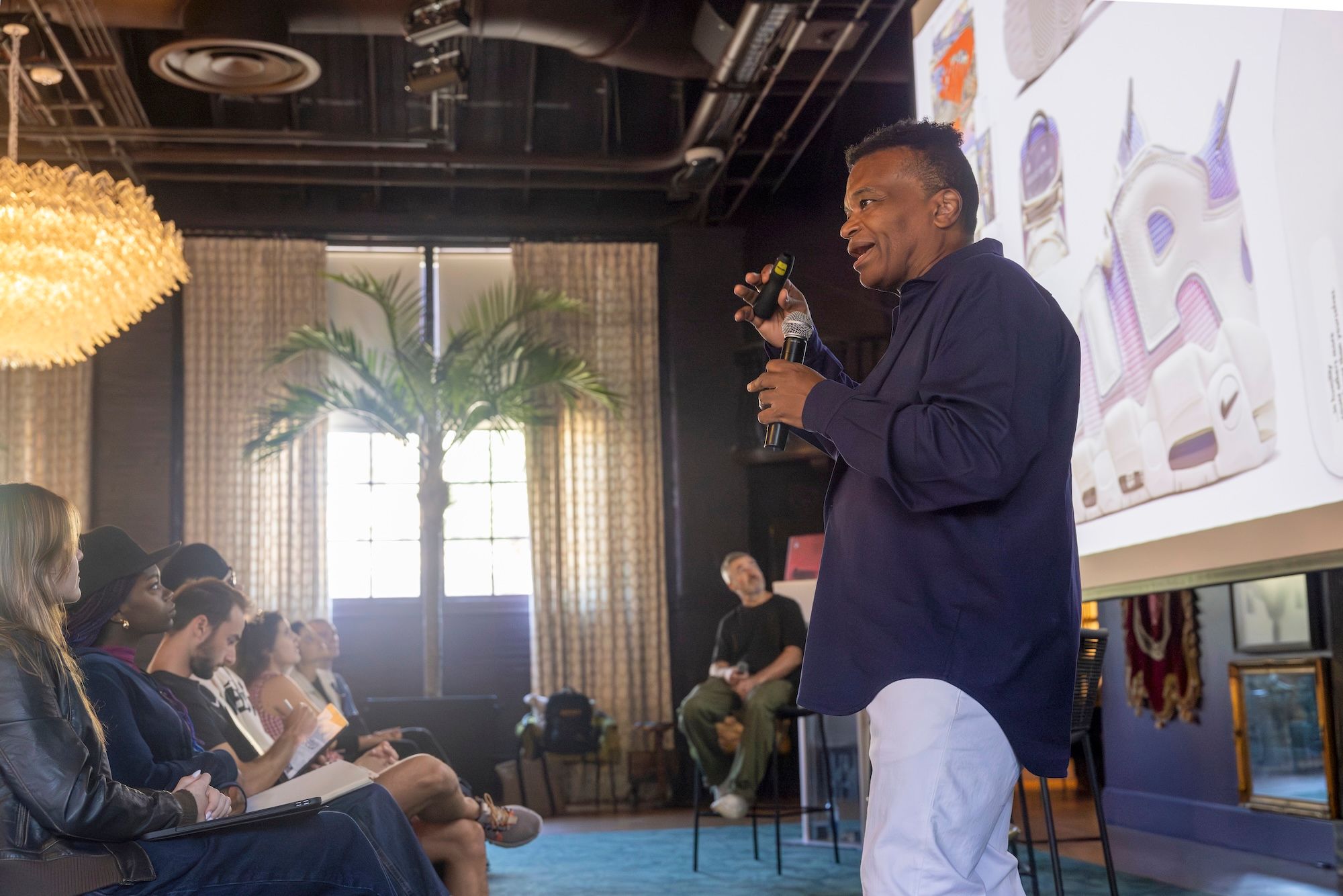 Wilson Smith III speaking at SCAD SNKR Culture Week 2025.