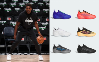 Anthony Edwards wearing his budget-friendly Believe That 1 adidas Basketball sneaker during warmup with the Minnesota Timberwolves.