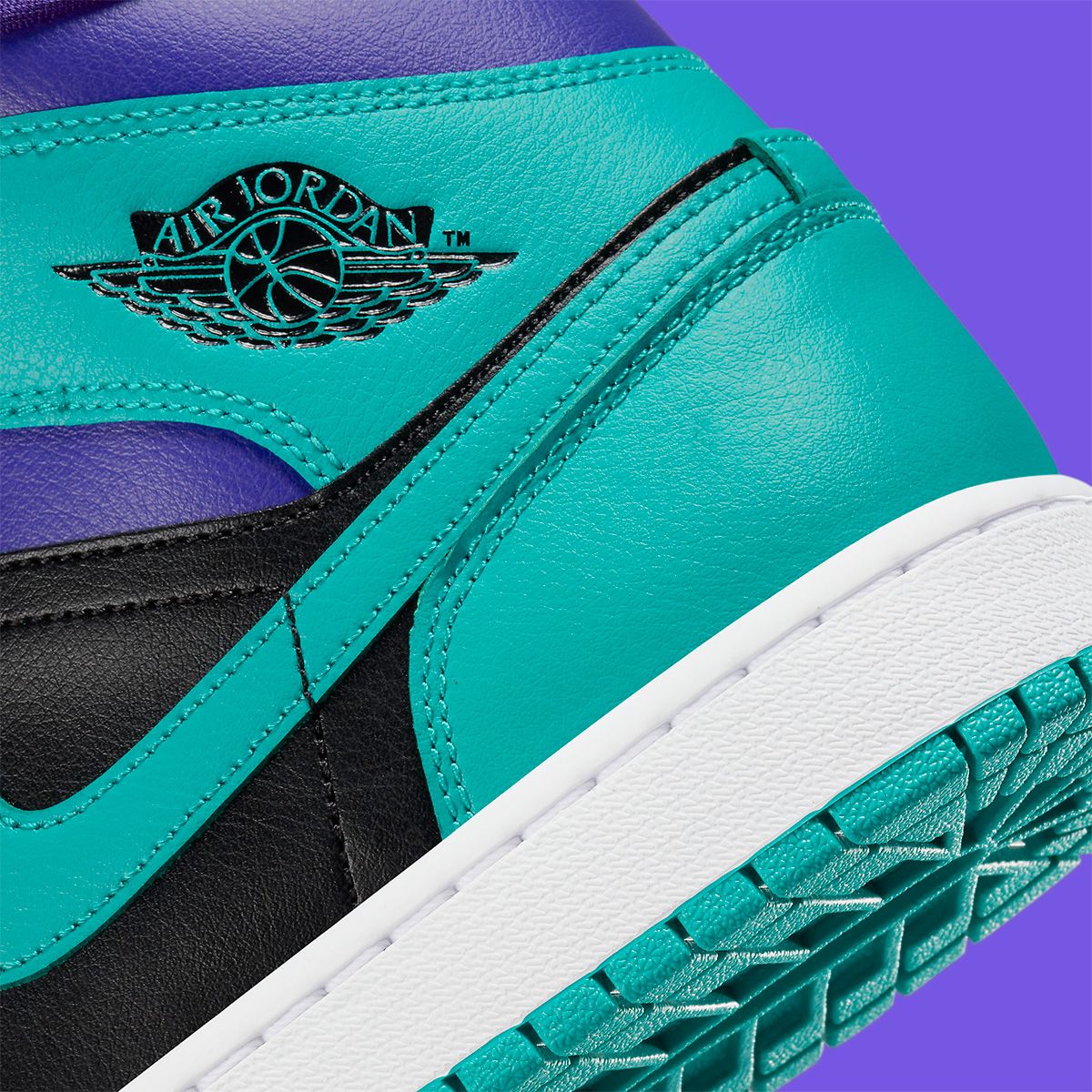 White purple deals and turquoise jordans