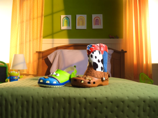 Toy Story's Alien & Jessie-inspired Crocs. Photo via Disney & Pixar.