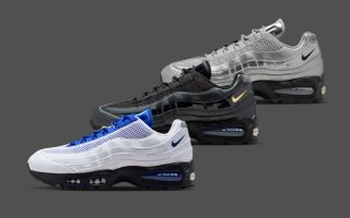 Three Total 90 football-inspired Nike Air Max 95 sneakers.