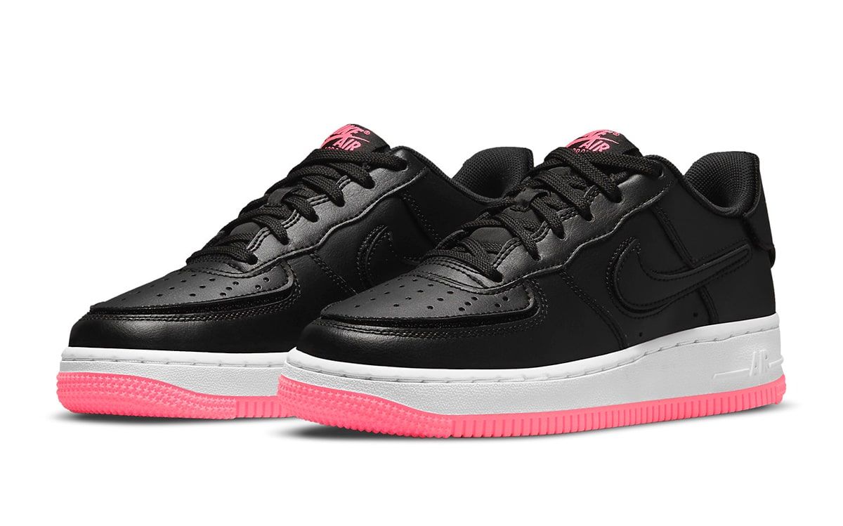 air force 1 shadow removable patches black pink